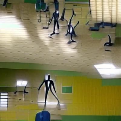 Slender Figure Doing Aerobics
