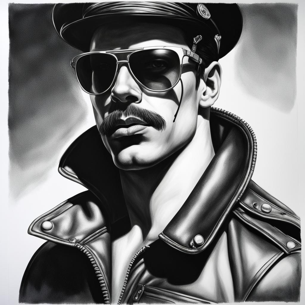 Tom of Finland Style Hunk in Leather Chaps