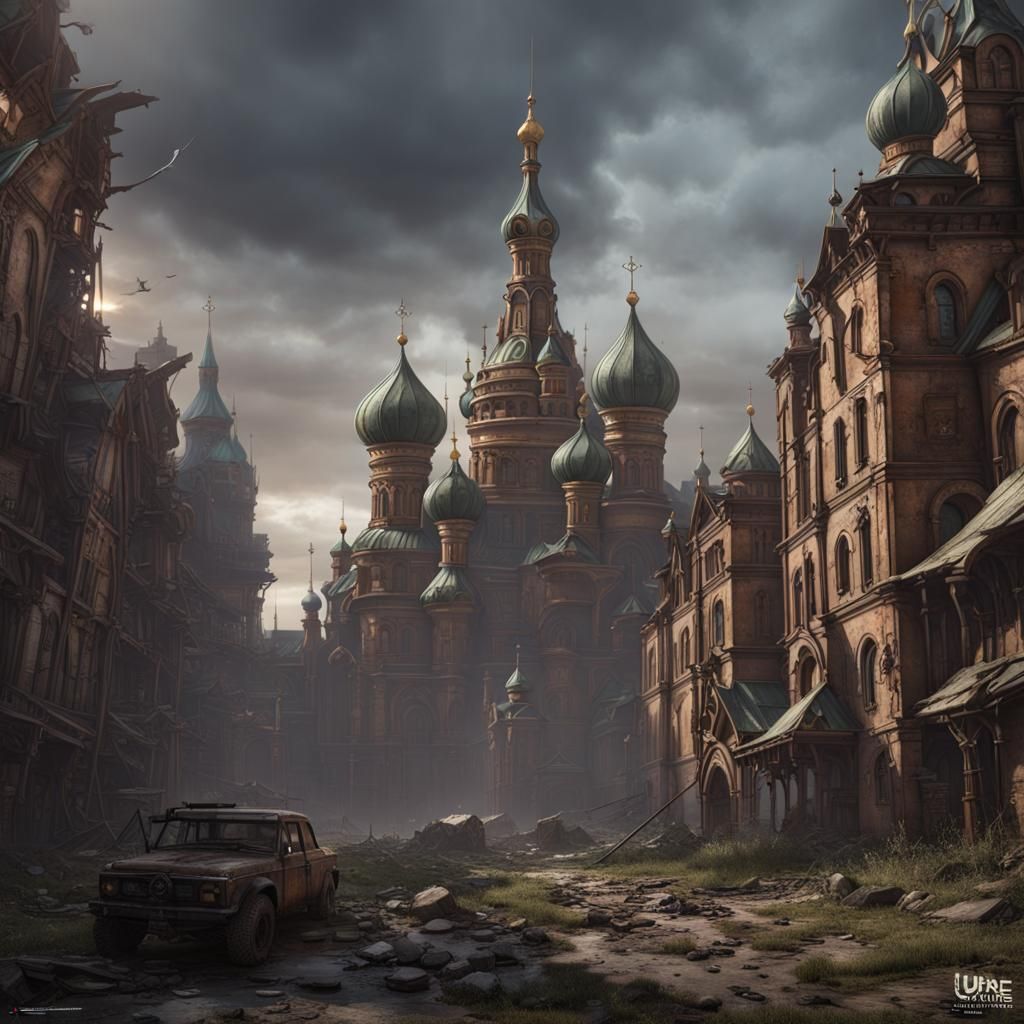 Post-Apocalyptic Kremlin in Detailed Matte Painting