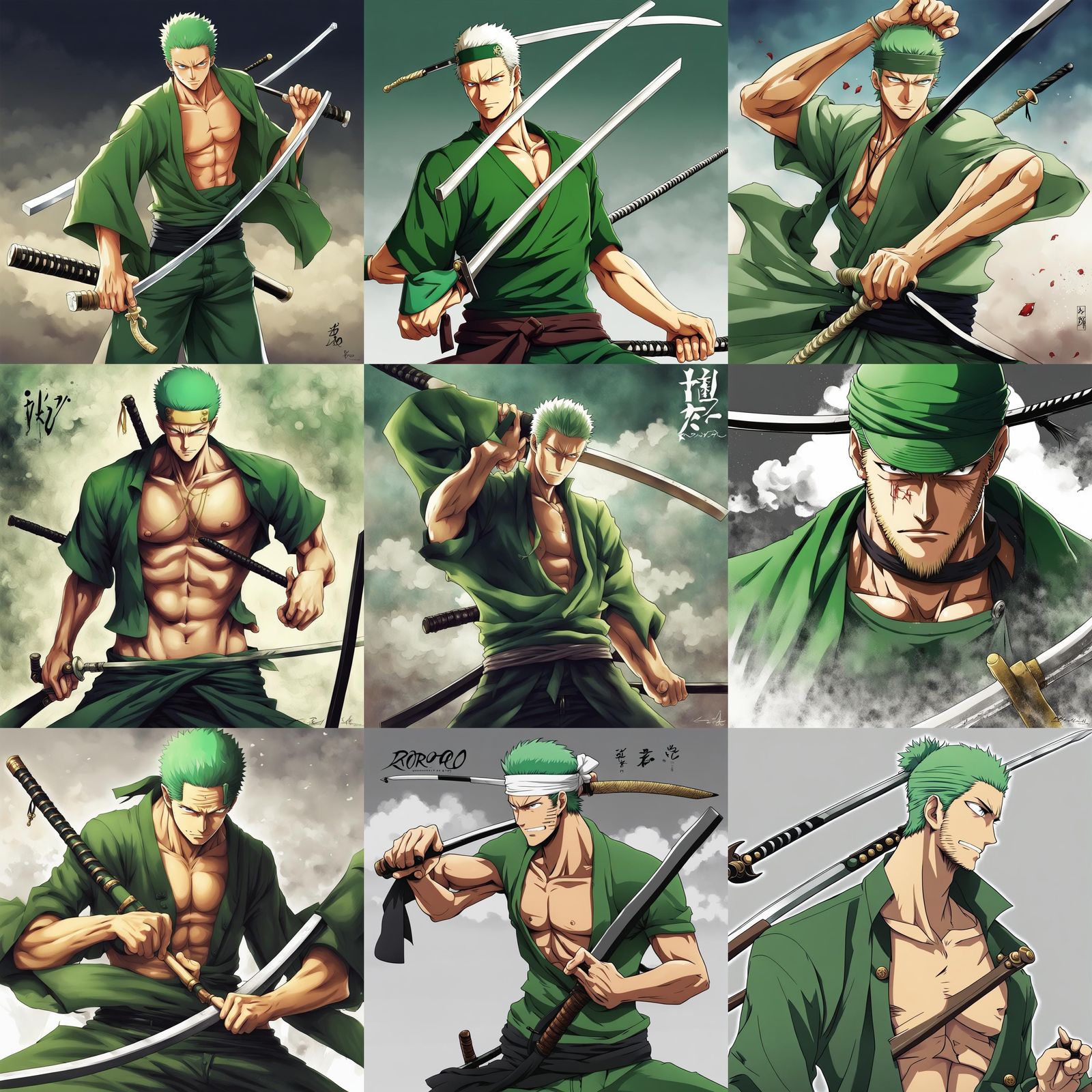 Roronoa Zoro Anime Key Visual Art