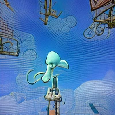 Squidward Gazing Skyward