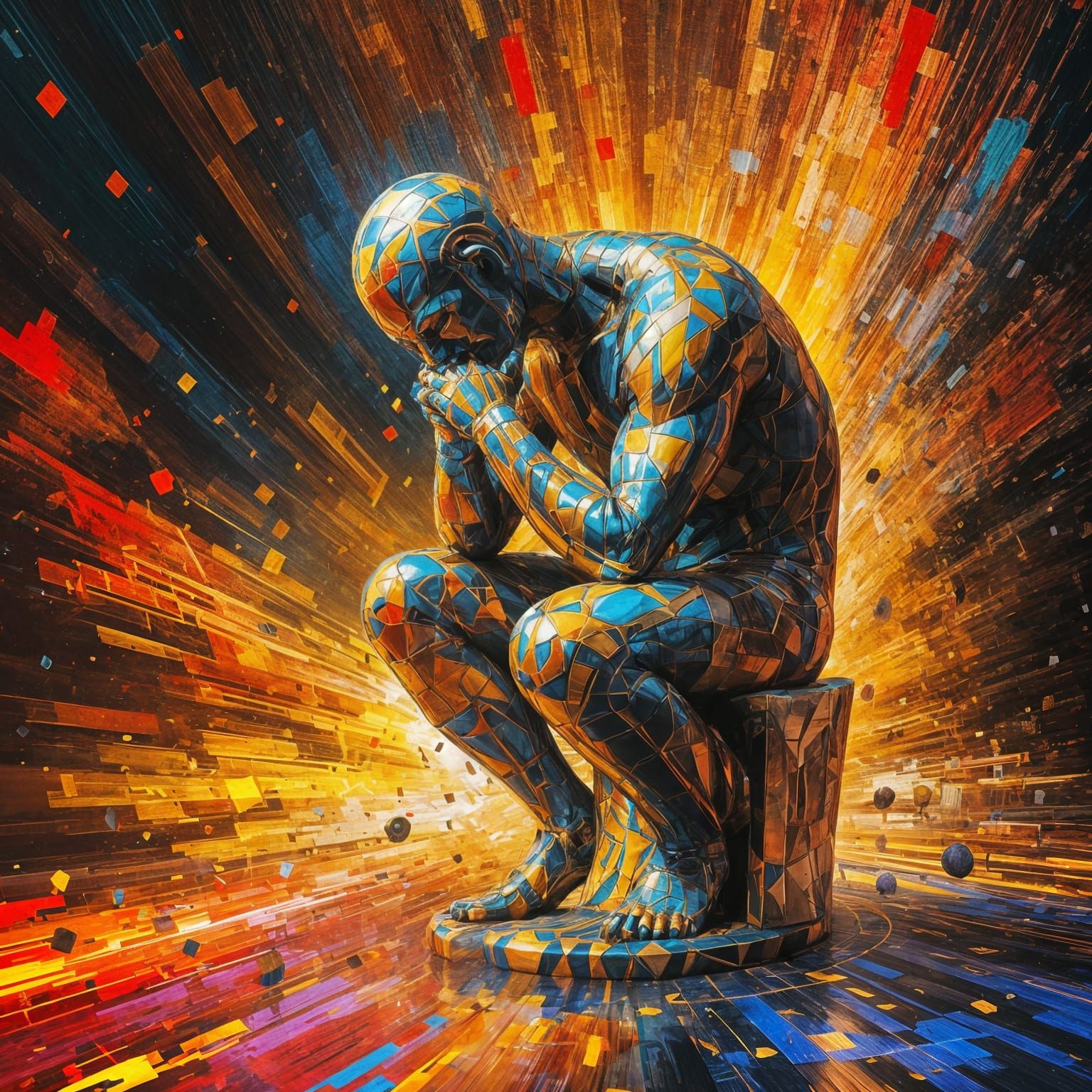 Russian Dolls Thinker in Renaissance Hypercolor