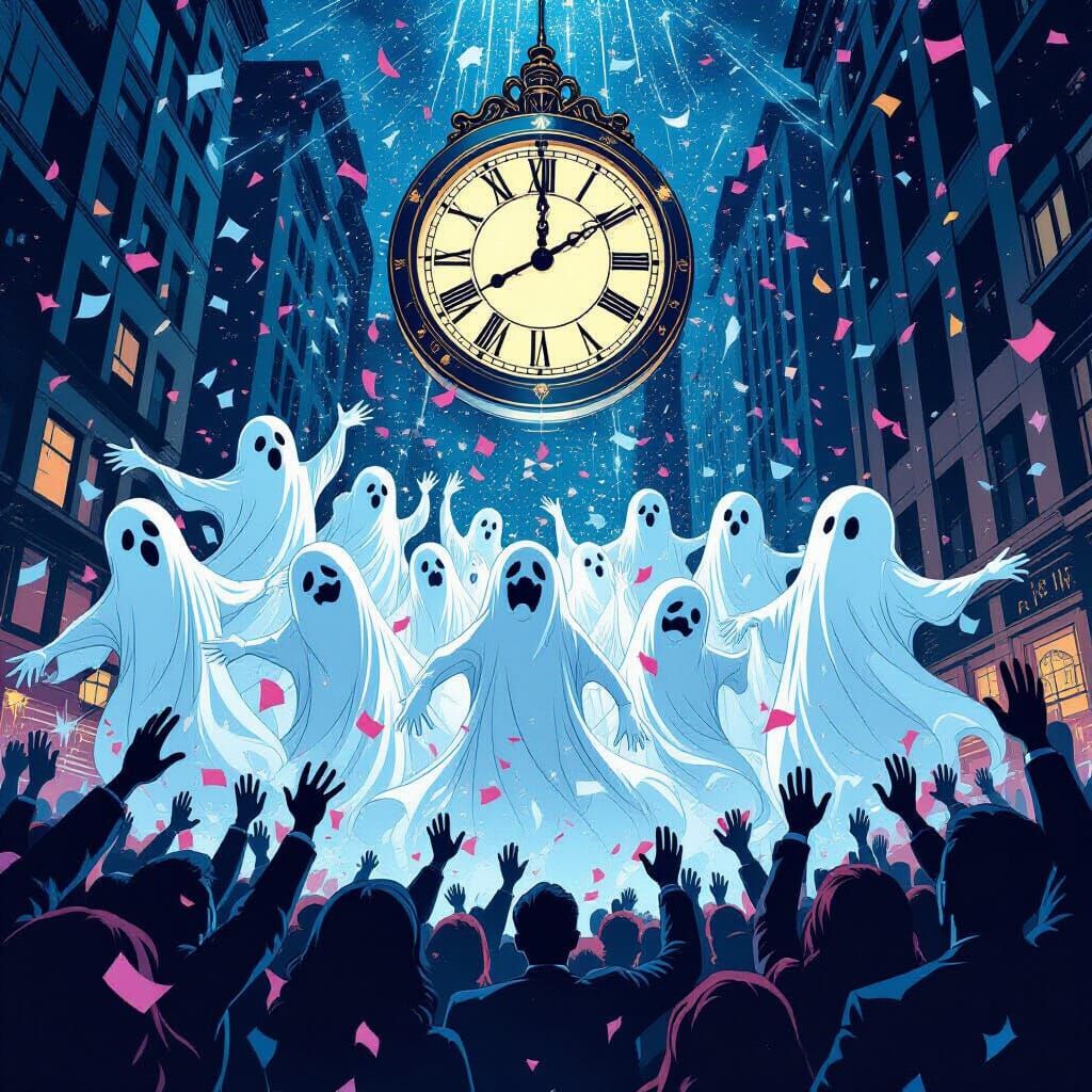Ghosts Haunt New Year's Eve Ball Drop Celebration
