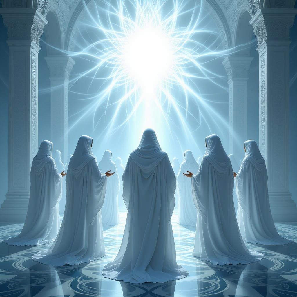 Mystical Elders in Brilliant White Light