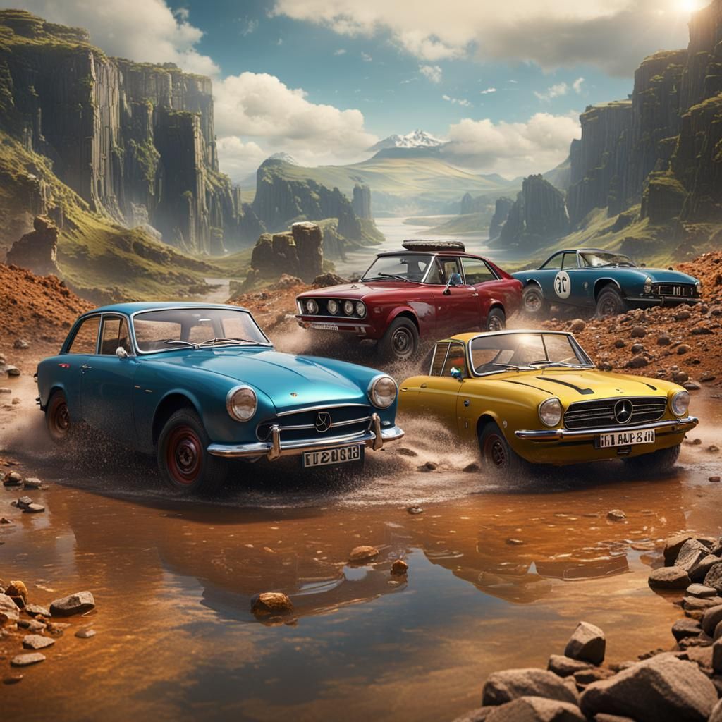 Ambitious Top Gear Adventure: Detailed Matte Painting