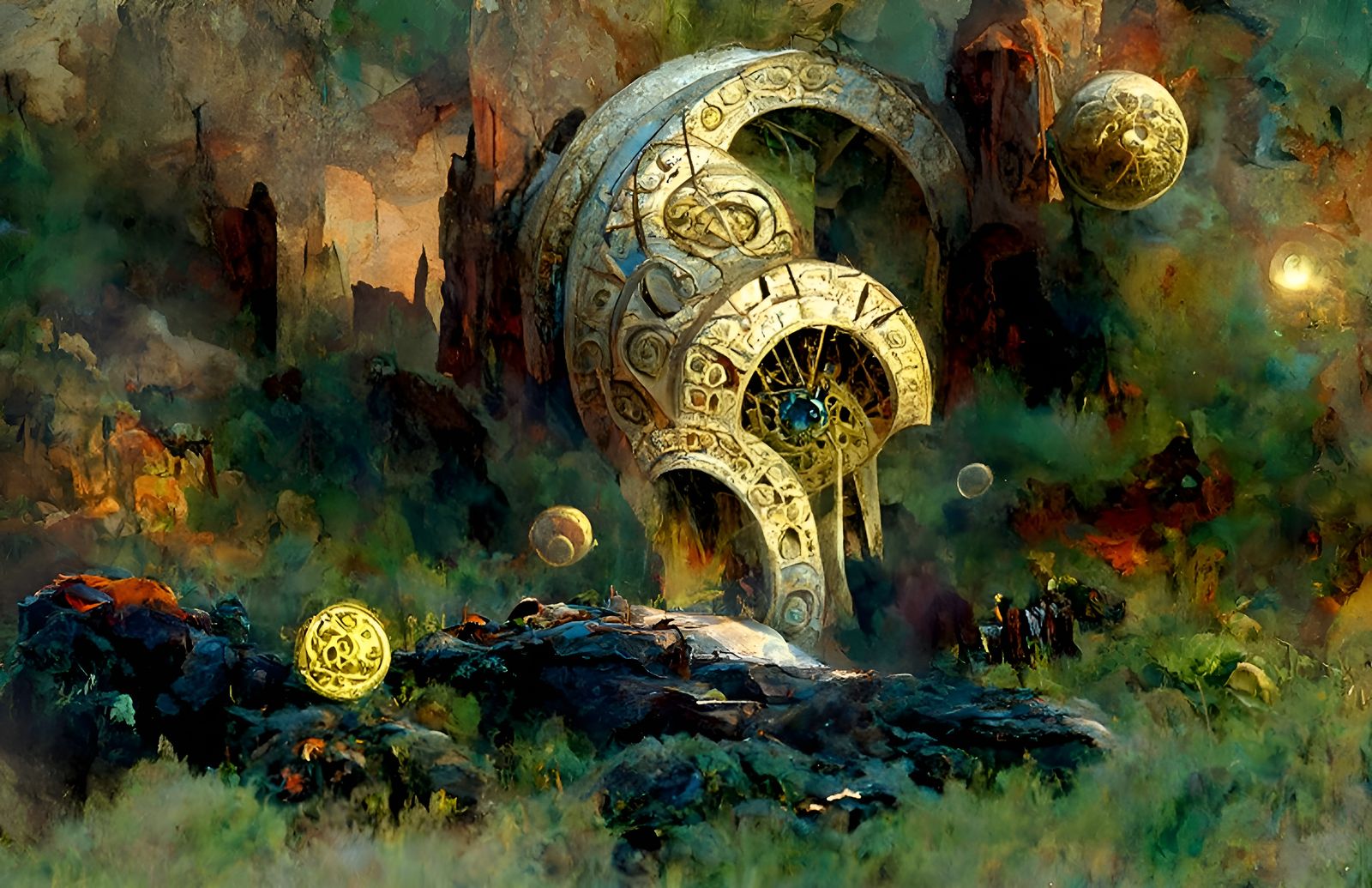 Civilization's Erosion: A Detailed Digital Space Art