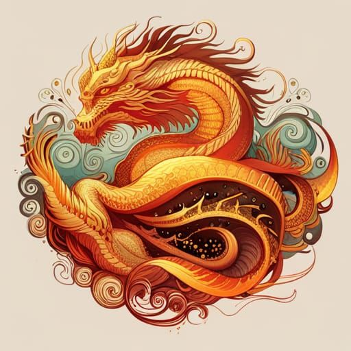 Cybernetic Dragon with Luminous Colors in Cyberpunk Style