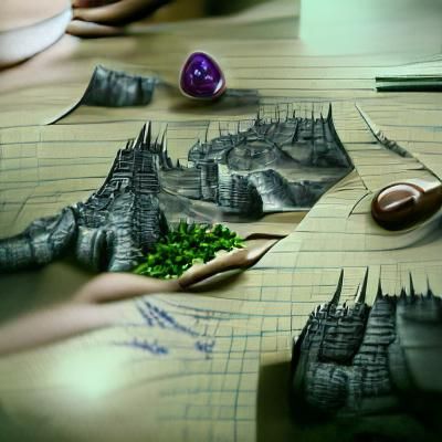 Detailed Matte Painting of Dungeons and Dragons