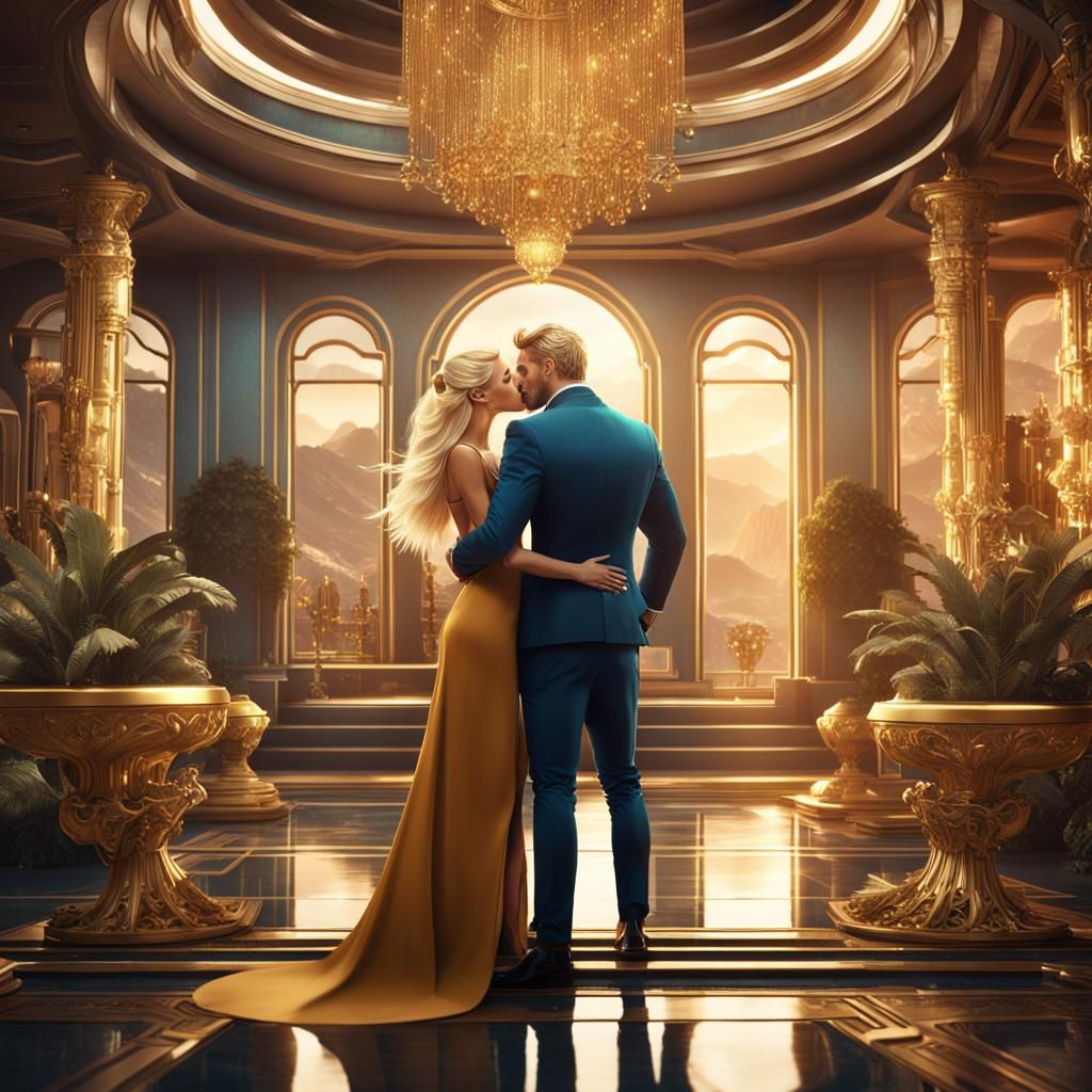 Luxury Villa Kiss in Detailed Matte Painting