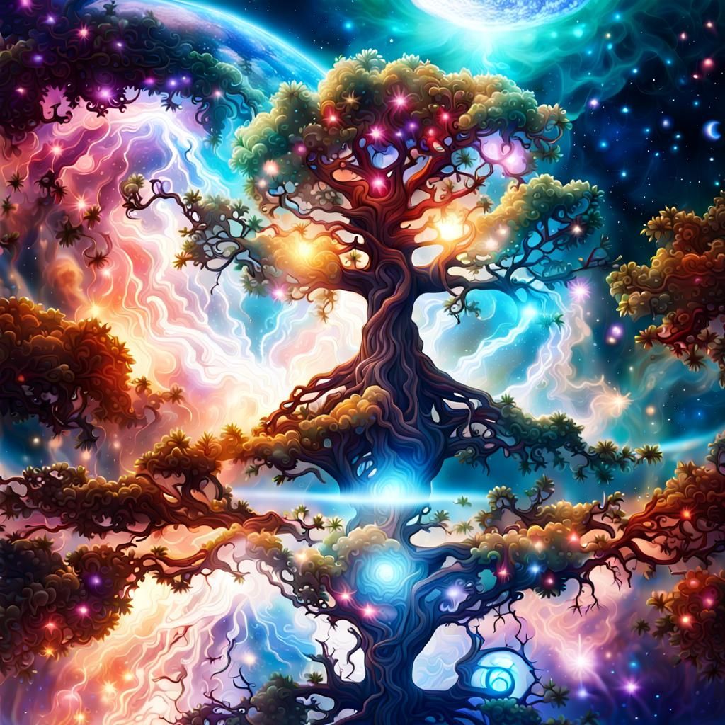 Celestial Tree God in a Cosmic Landscape