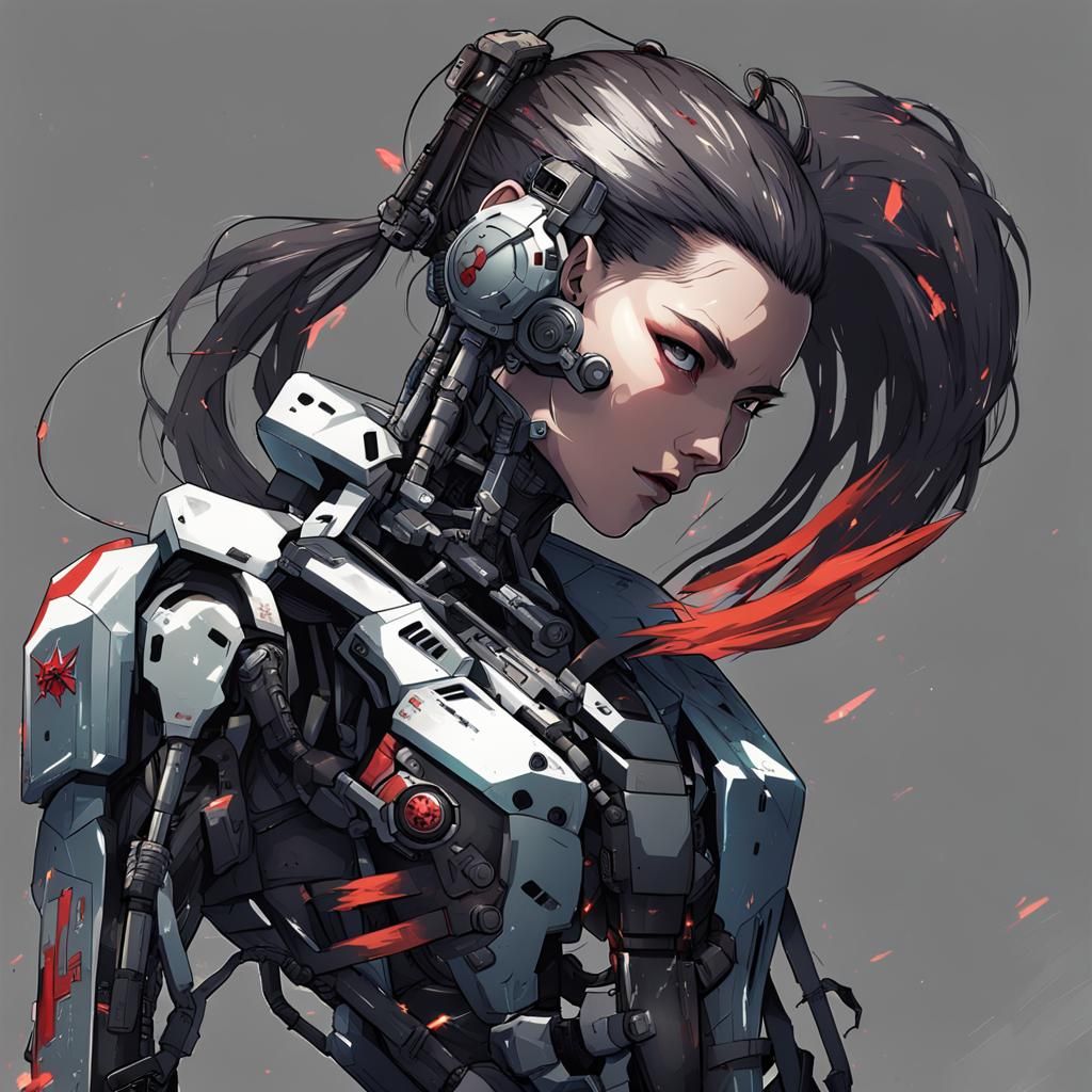 Cyberpunk Spider-Woman Exoskeleton Album Cover