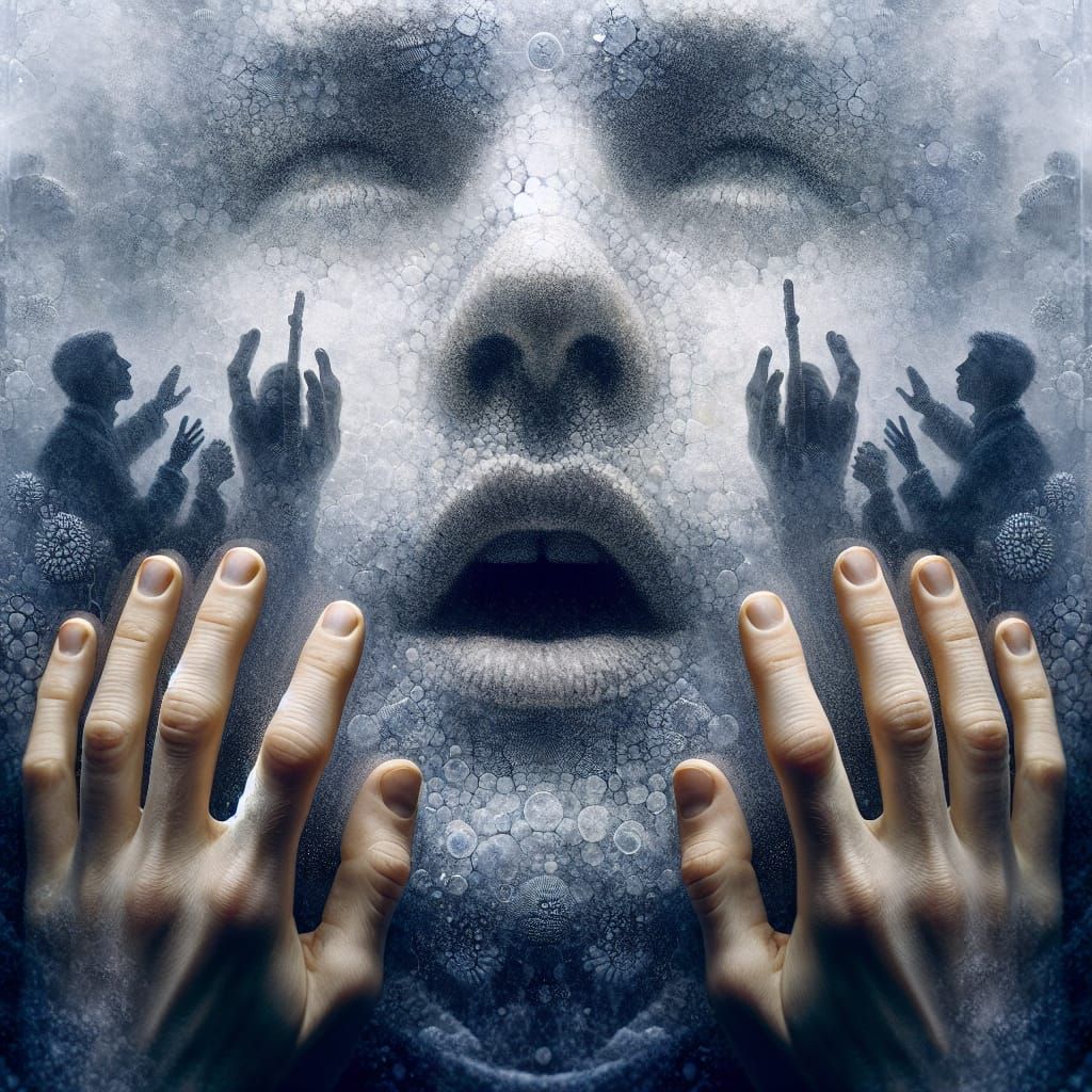 Mouth Against Glass: An Obscured Portrait