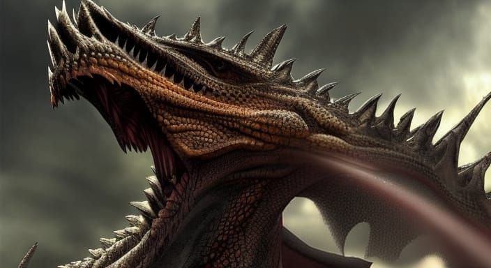 Epic Dragon Digital Matte Painting