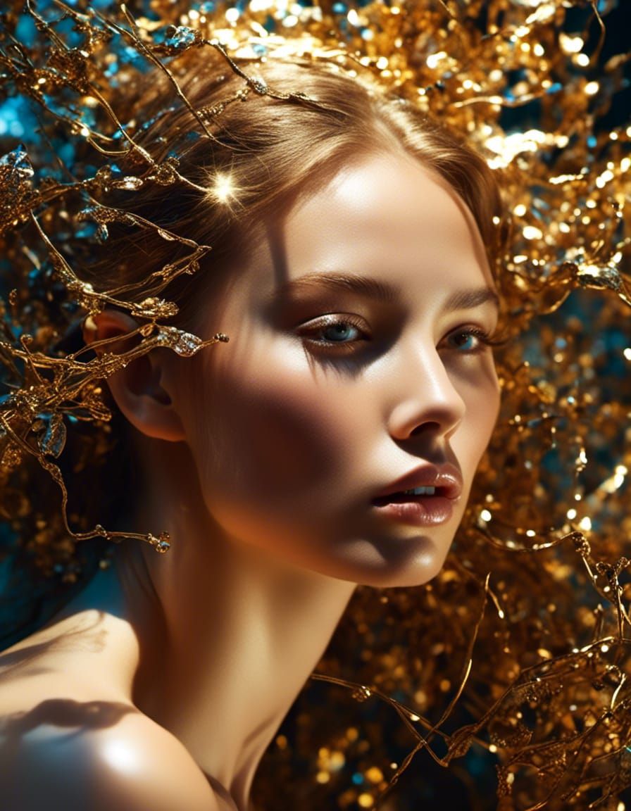 French Artist Gazing at Masterpiece in Hyperrealism