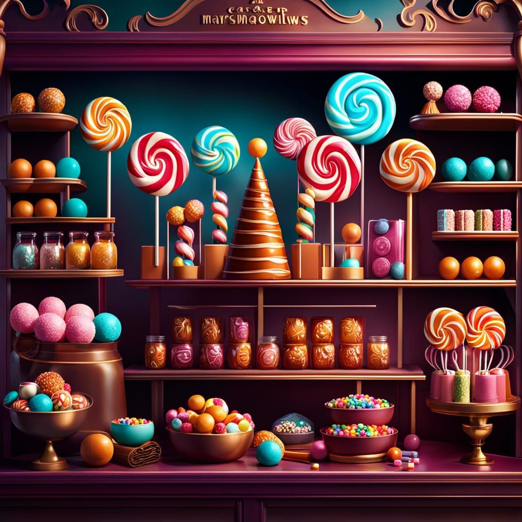 Sweet Candy Fair in Detailed Matte Painting Style
