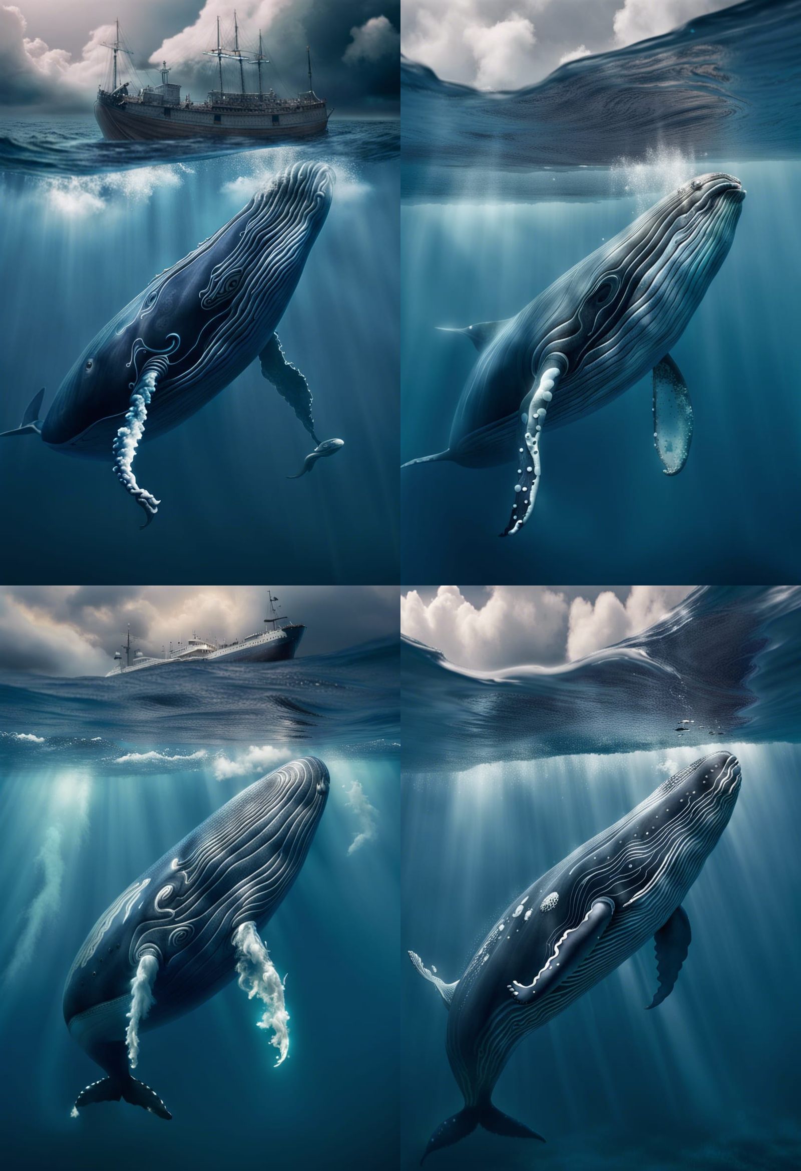 Whale Swimming into Clouds: Romantic Fantasycore