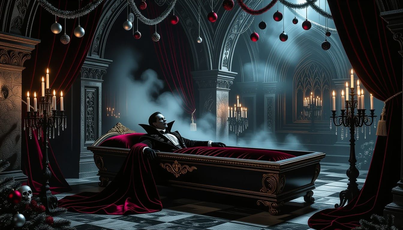 Gothic Vampire's Dark Christmas Crypt