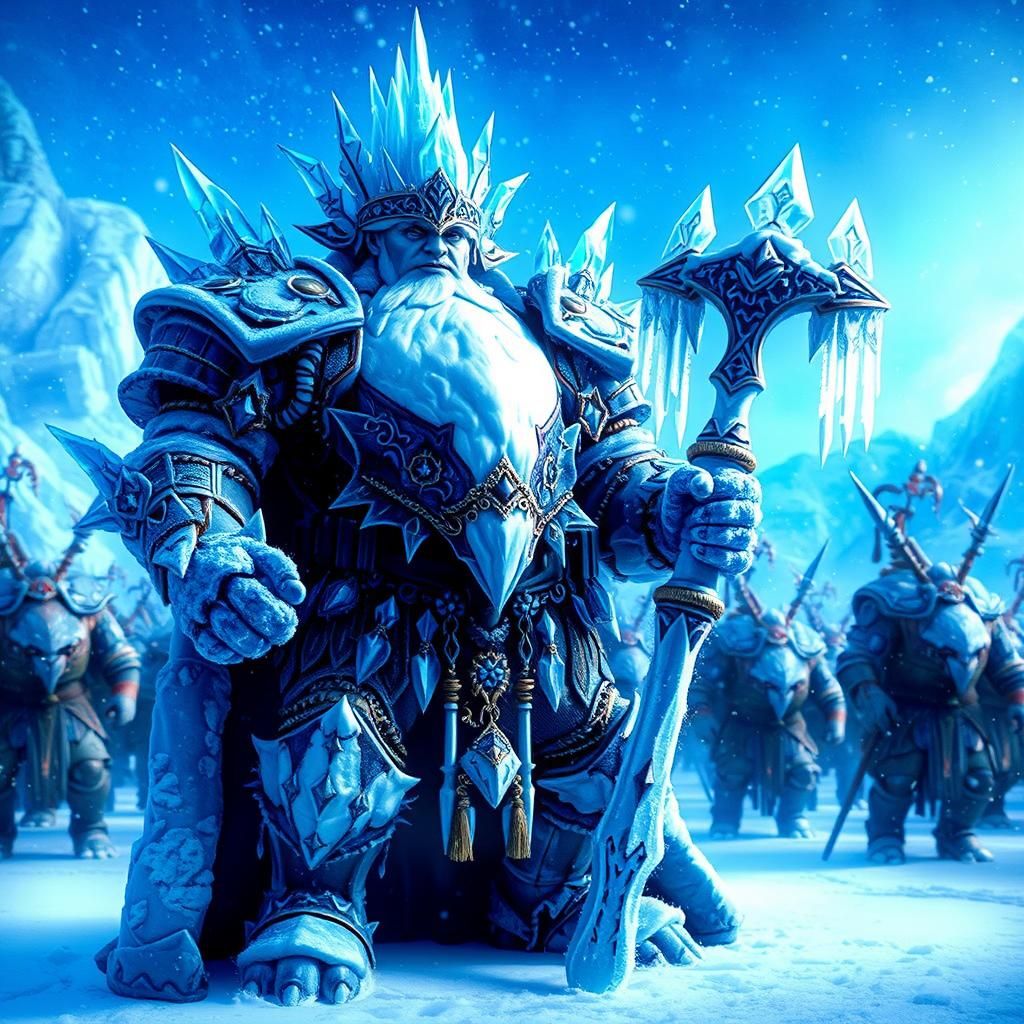 Eitri of Nidavellir ready to battle frost giants