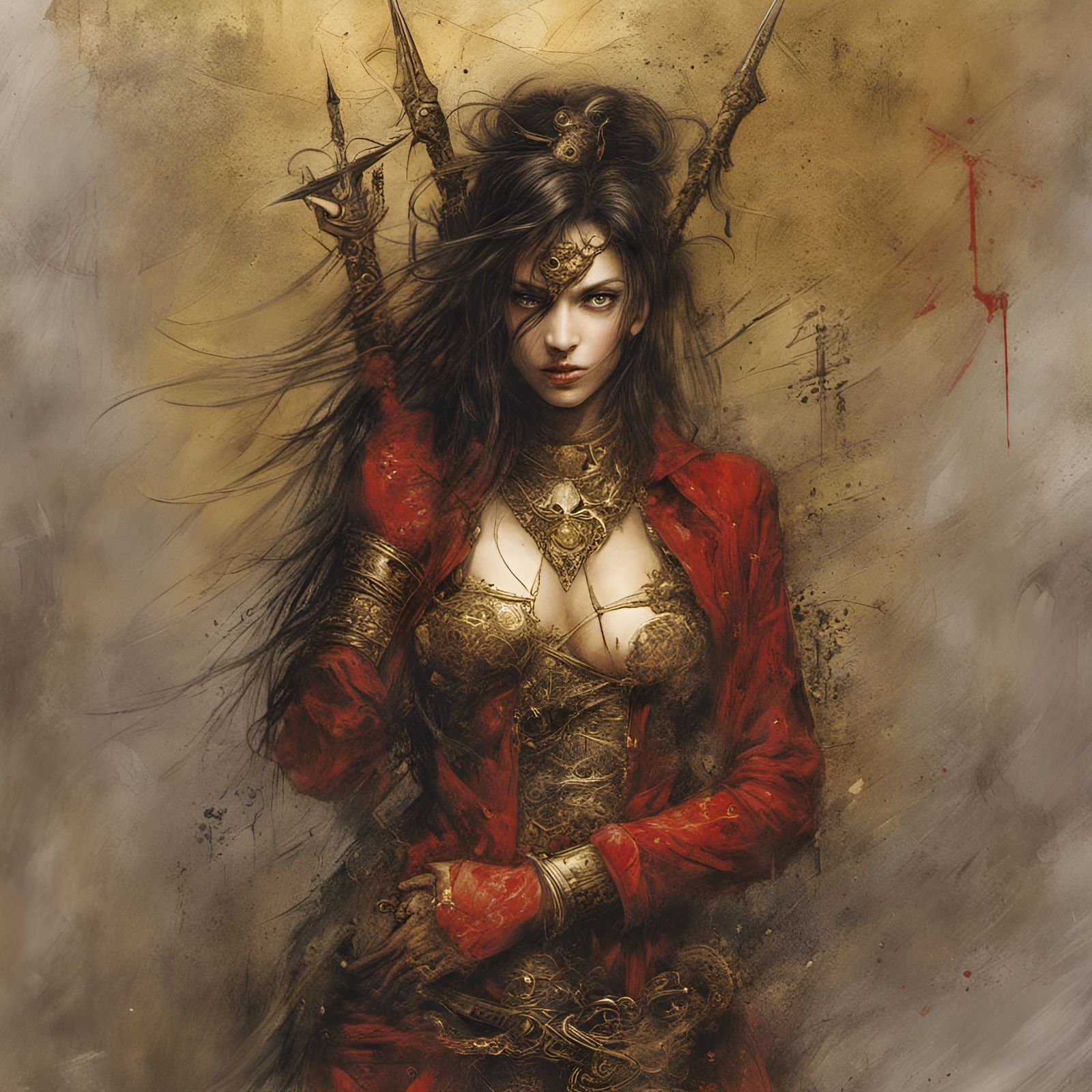 Graffiti Art: Thursday in Gold and Red