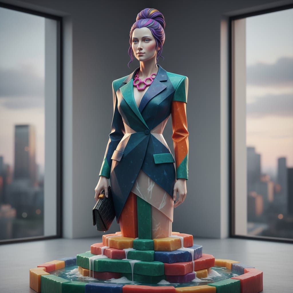 Modern Soap Statue of Mona Lisa in 3D