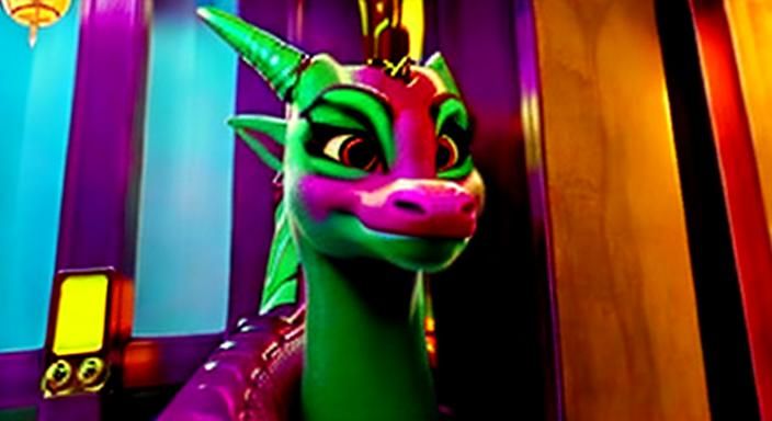 Female Dragon Drinks Nuka Cola in Elevator