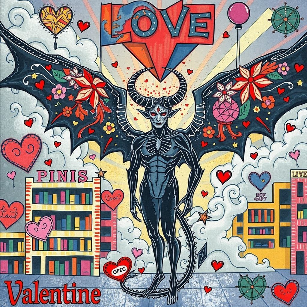 Demon Receiving a Valentine Card