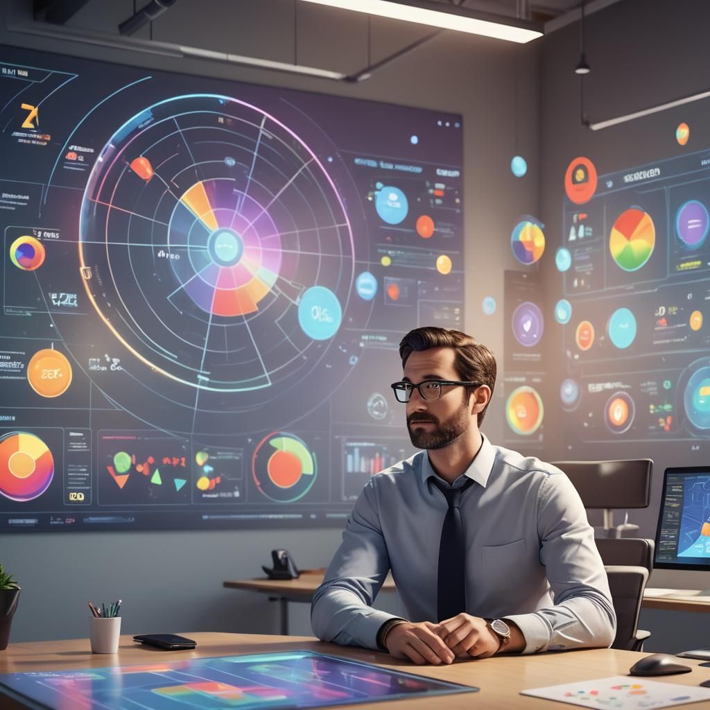 Marketer Interacts with Holographic Display in Pixar Style