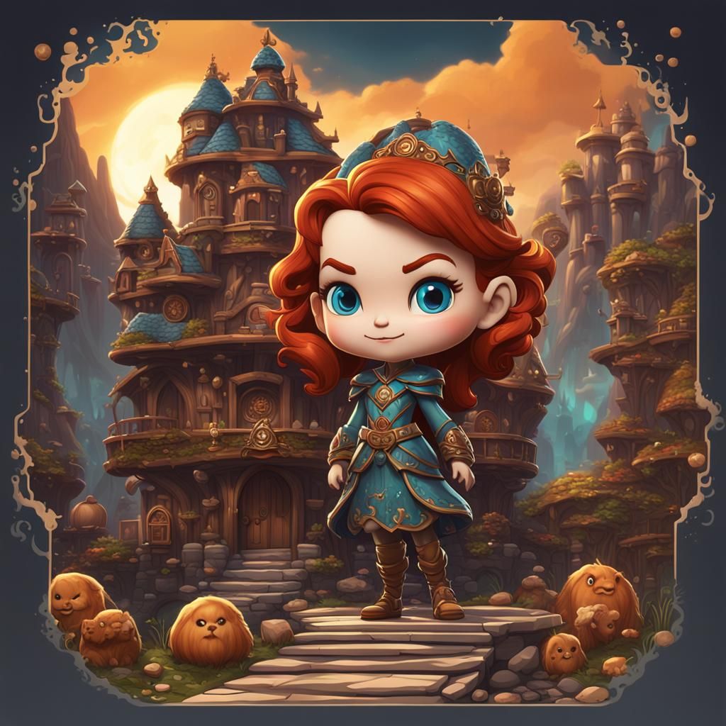 Chibi Marcia Cross Detailed Matte Painting
