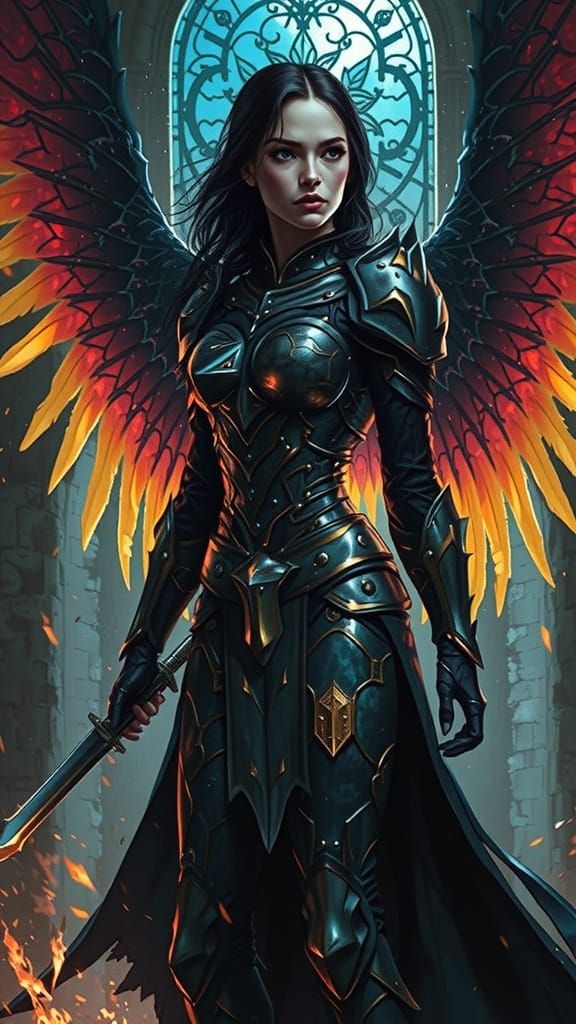 Angel Warrior Unleashes Fury on Mystic Battlefield