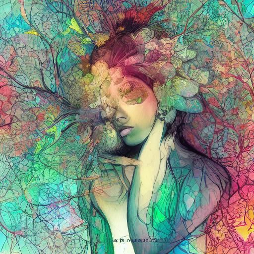 Black Women Secret flower garden