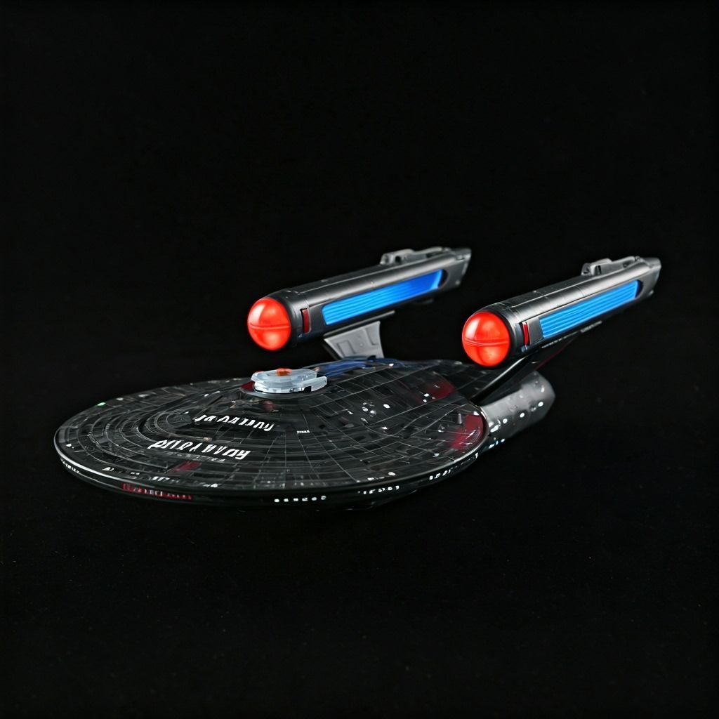 Crystalline Star Trek Starship in Black