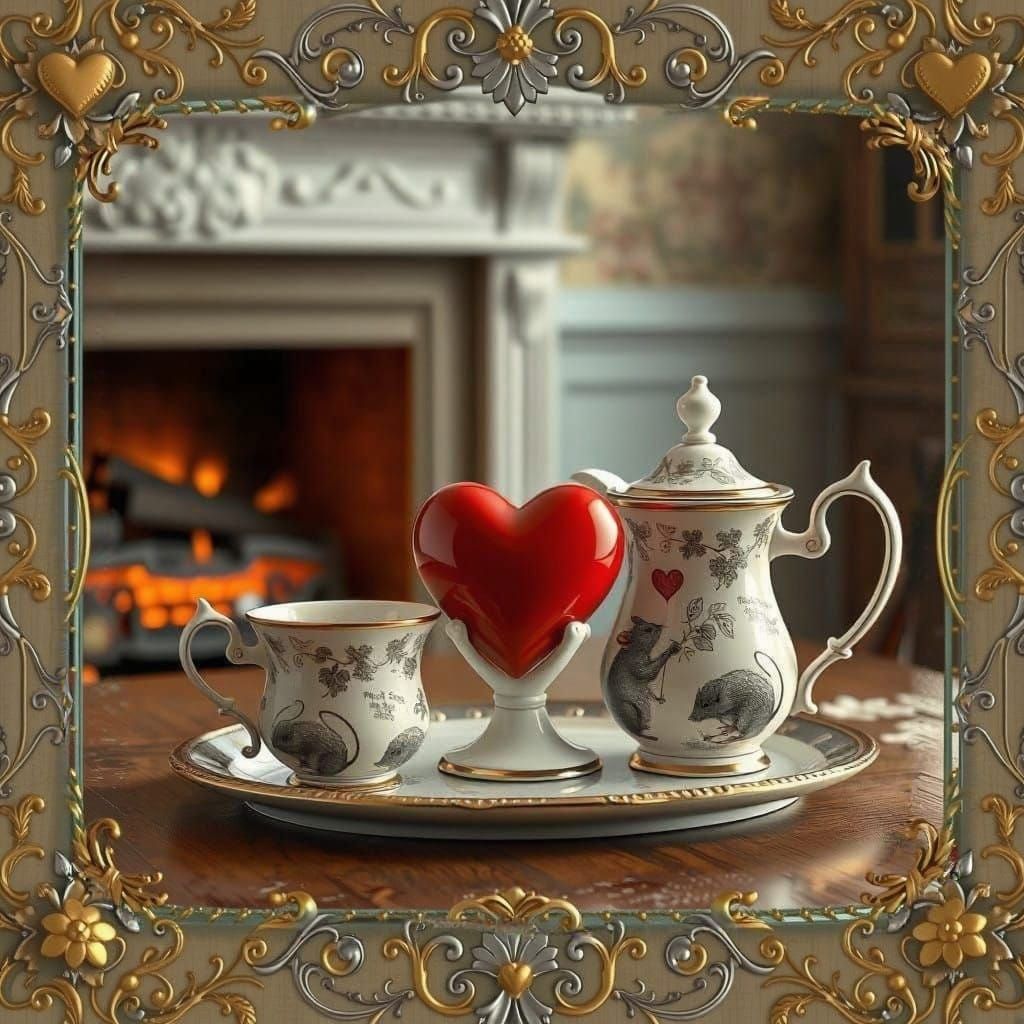 Luxurious Louis XIII Style Coffee Service with Golden Accent...