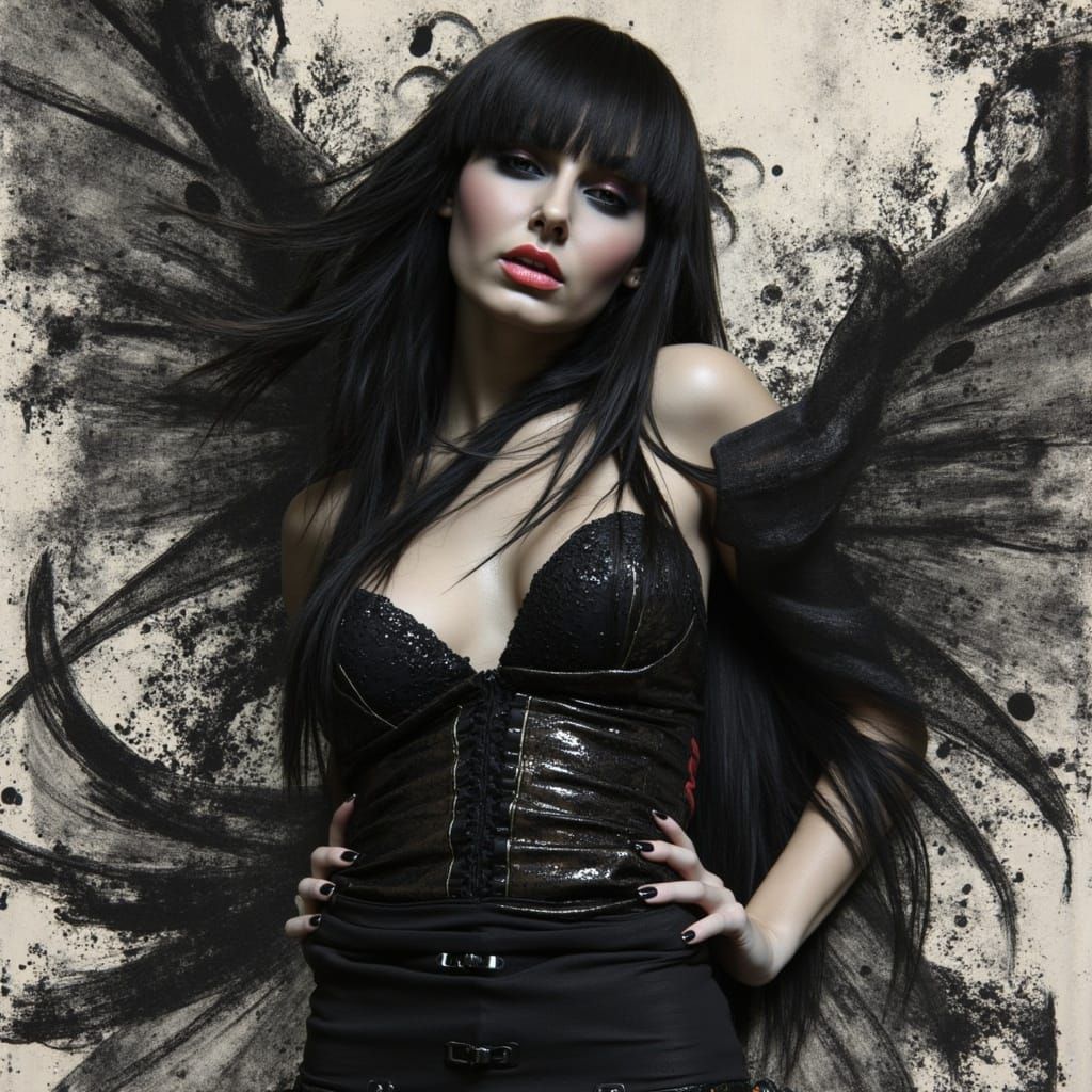 Mysterious Woman Lost in Surrealist Dreamscape