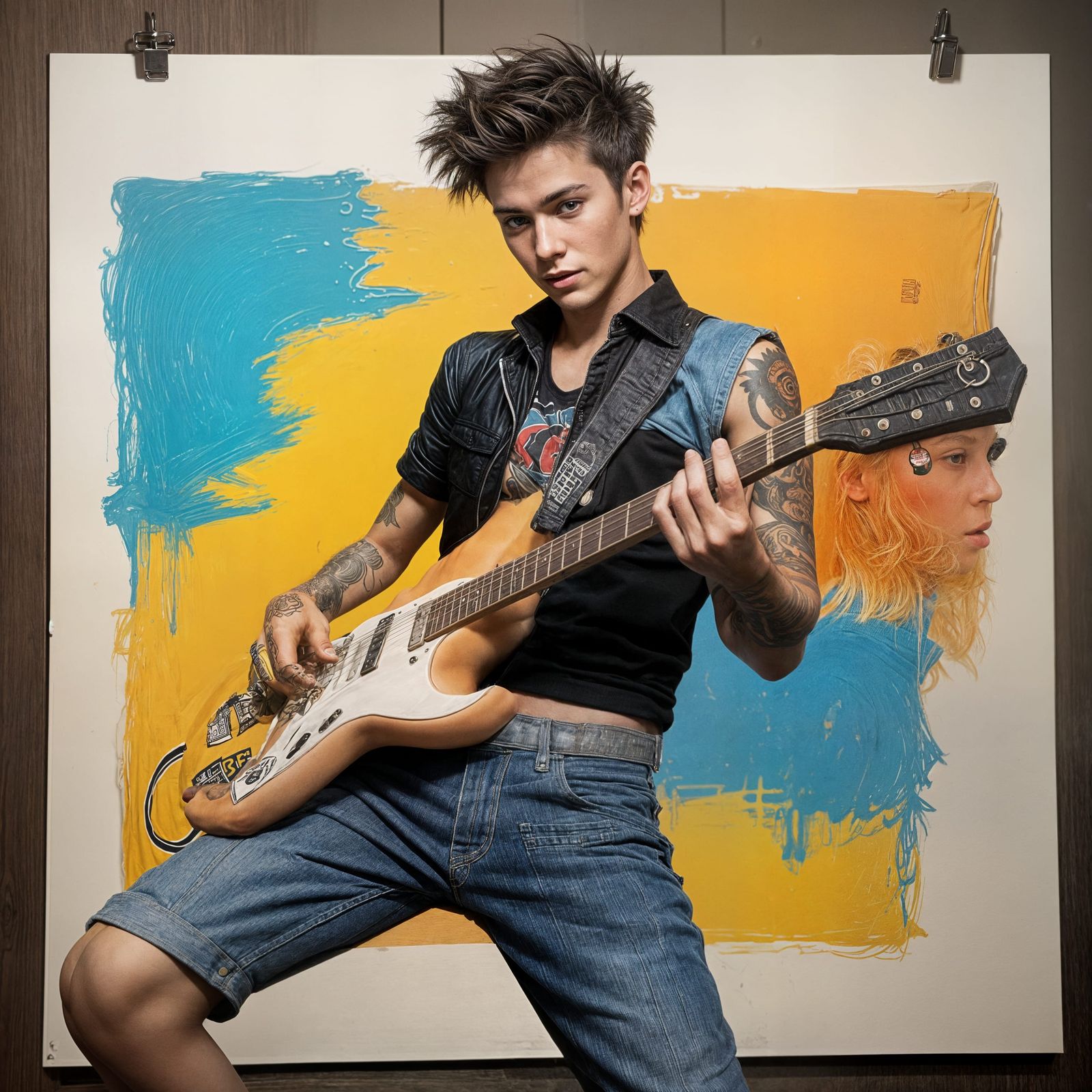 Punk Art Student Portrait, 1970s Style