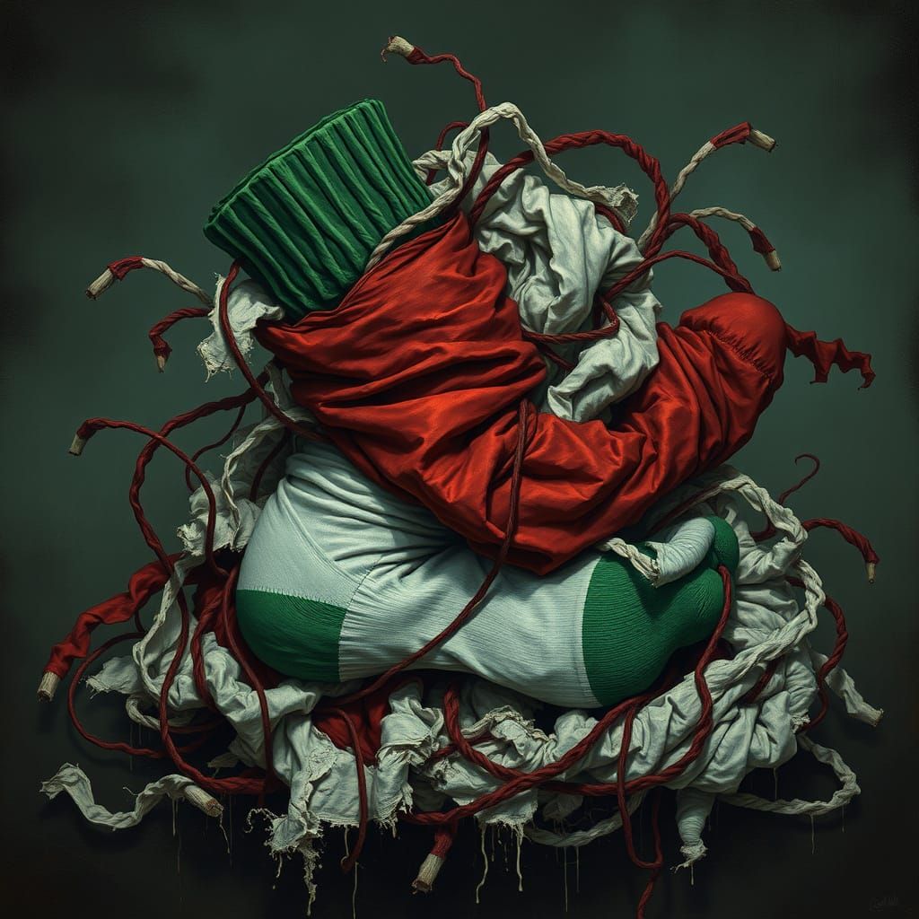 Tangled Socks in Dark Fantasy Style