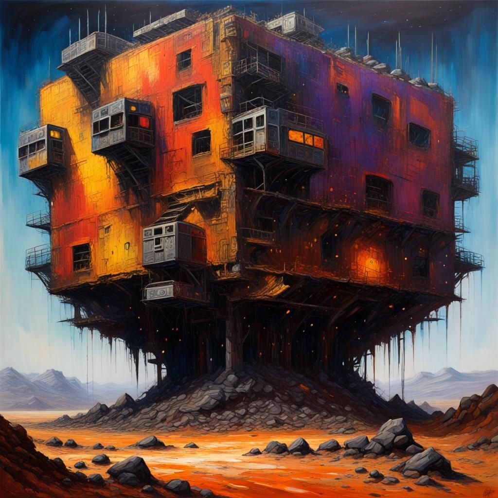 Outpost Hell Survivor Community in Chris Foss Style