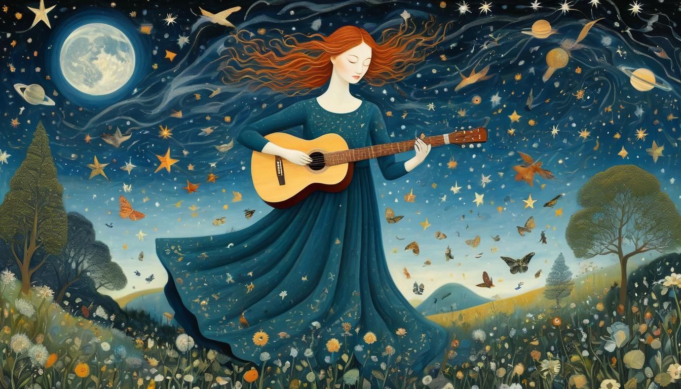 Galactic Dreamscape: A Whimsical Illustration of Joy