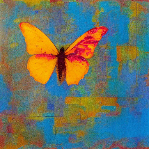 Stunning Geometric Butterfly Artwork in Vibrant Oil Paints