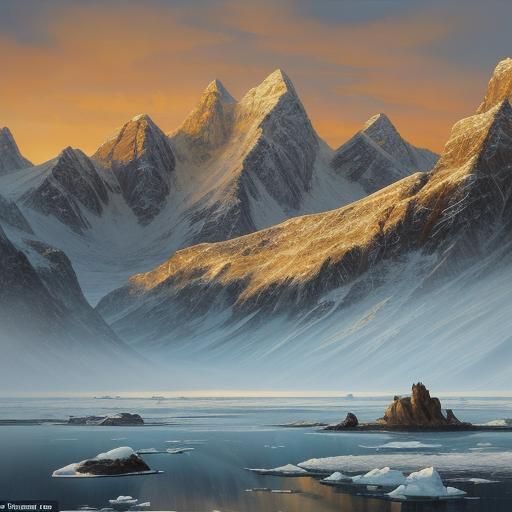 Ice Age Nomad in Frozen Landscape Illustration