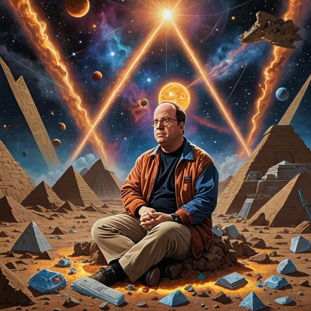 George Costanza in Space: a Digital Matte Painting