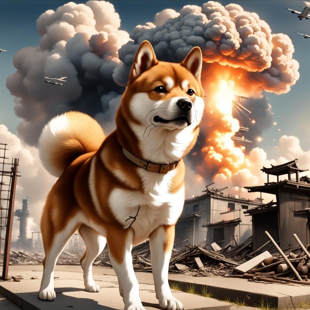 Shiba Inu Fighter Dog in WWII Hiroshima