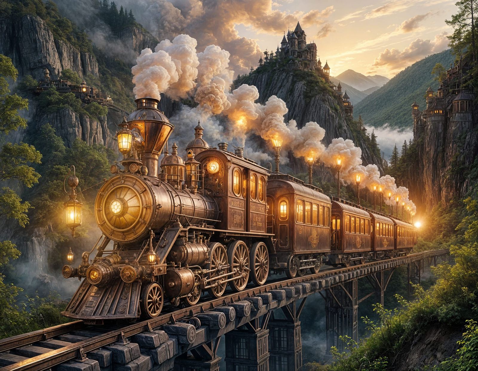 Steampunk Train Whisks Away Whimsical Cargo