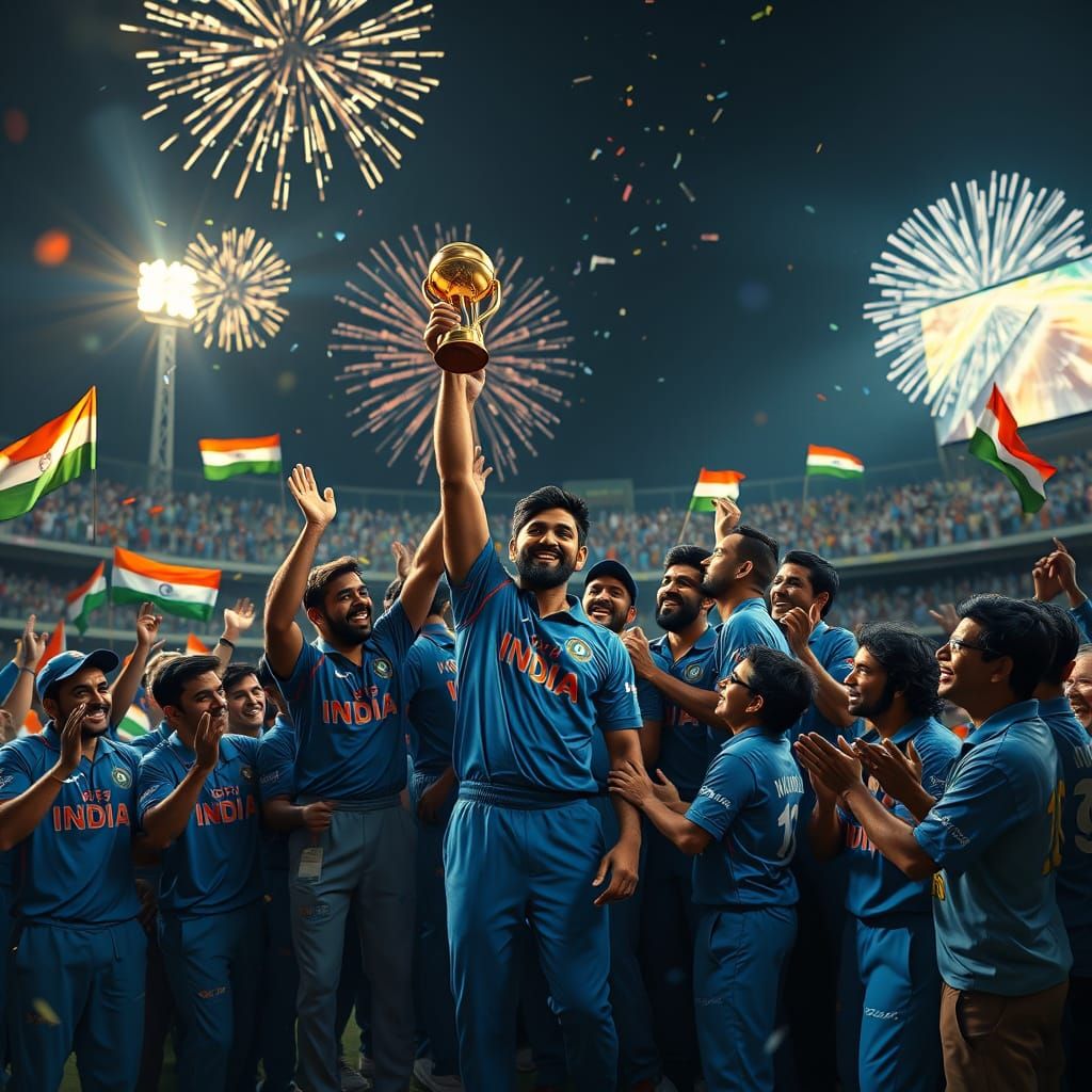 Indian Cricket Team Celebrates Historic Victory in a Vibrant...