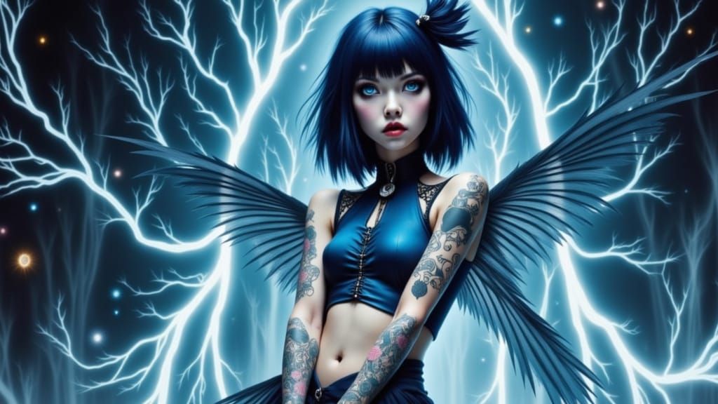 <lora:Psychopomp:1.0> A real videographic scene of extremely...