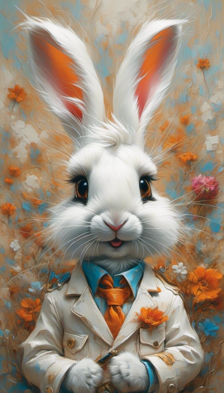 White Rabbit Portrait