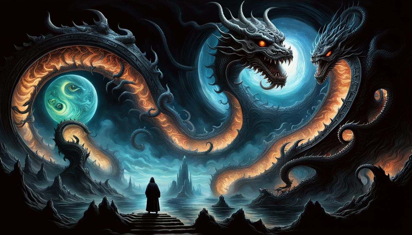 Opalescent Pearl Swallowed by Black Hole