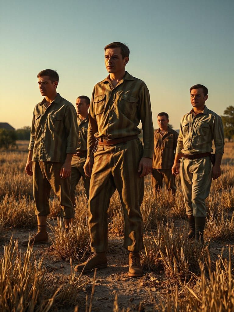 Weary Prisoners in Golden Light