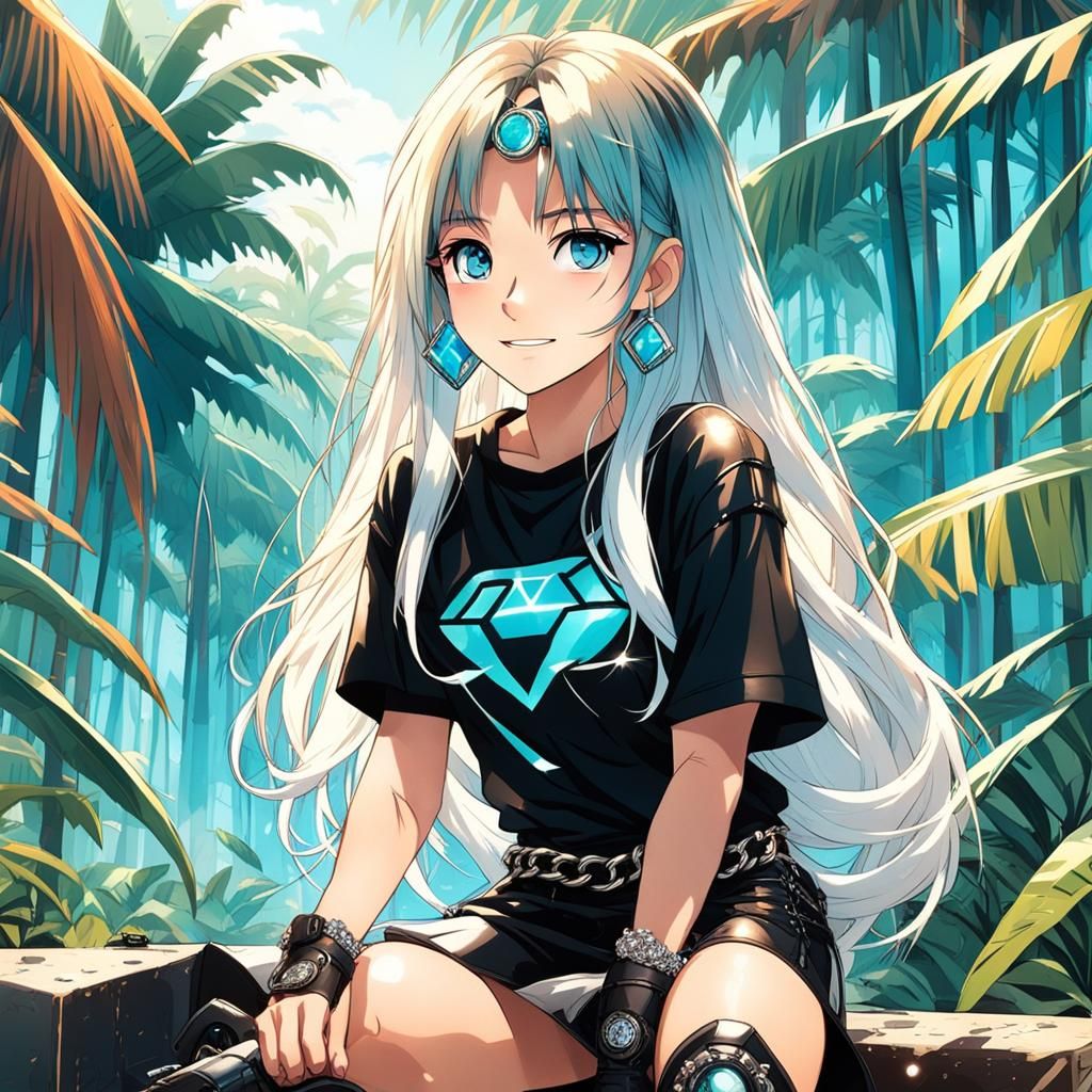 Anime Girl Racing in Amazon Jungle