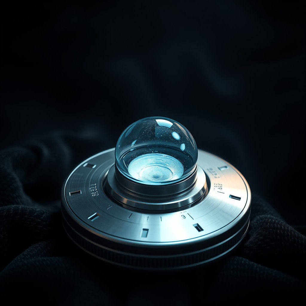 High-Tech Gyroscope in a Hyperrealistic Style