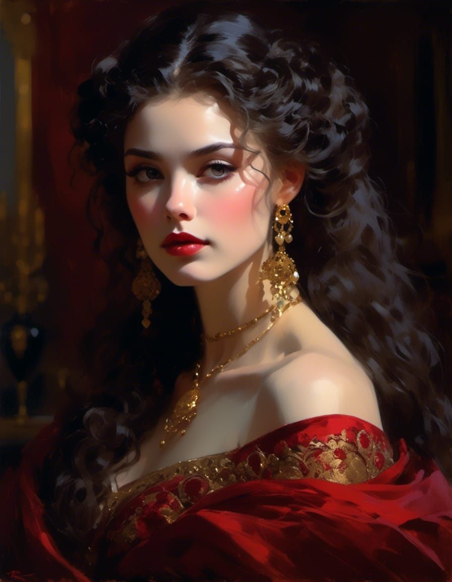 Stunning Queen Nicoletta in Victorian Style